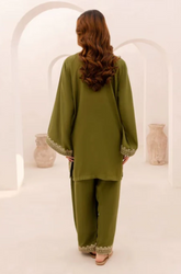 AGHA NOOR - Winter 2PC Dhanak Embroidered Suit - SS0460